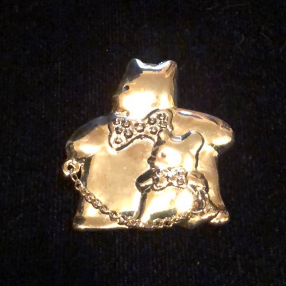 ✅ Mama & Baby Bear Gold Eyeglass Holder Brooch